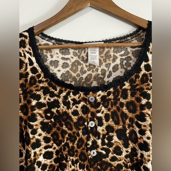 Perfectly Imperfect - Leopard print ribbed Short Sleeves - Picture 6 of 9